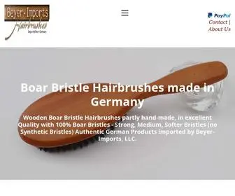 German-Hairbrushes.com(Boar Bristle Hairbrushes) Screenshot