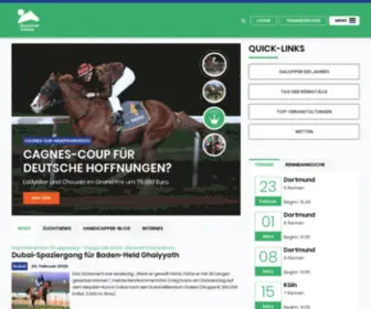 German-Racing.com(Startseite deutscher Galopprennsport) Screenshot