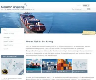 German-Shipping.com(1 2 3 Air Sea Rail International Transport GmbH & Co) Screenshot