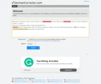Germancorrector.com(Online Text Correction for German) Screenshot