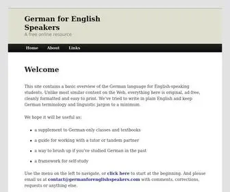 Germanforenglishspeakers.com(German for English SpeakersGerman for English Speakers) Screenshot