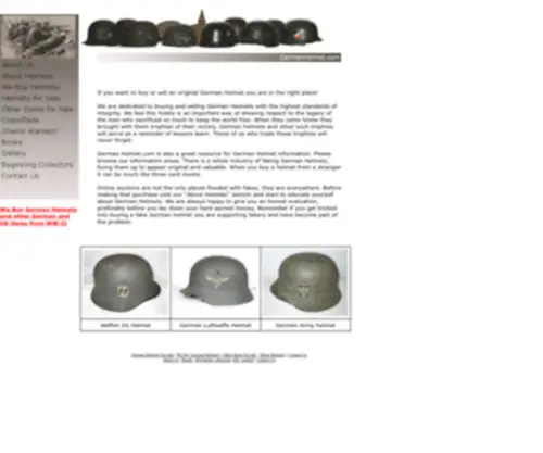 Germanhelmet.com(German Helmet .com) Screenshot