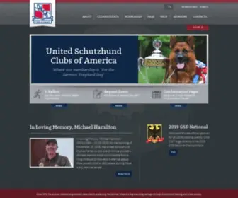 Germanshepherddog.com(United Schutzhund Clubs of America) Screenshot
