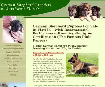 Germanshepherdflorida.com(German Shepherd Puppies For Sale in Florida) Screenshot