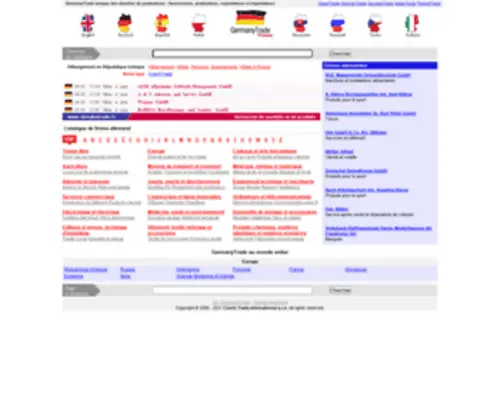 Germanytrade.fr(GermanyTrade banque des données de producteurs) Screenshot