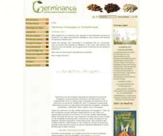 Germinance.com(Production artisanale de semences potagères biologiques en Maine et Loire (49)) Screenshot