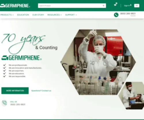 Germiphene.com(Germiphene) Screenshot