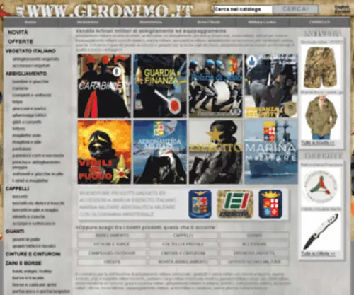 Geronimo.it(Militaria e abbigliamento militare) Screenshot