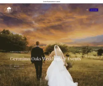 Geronimooaks.com(Geronimo Oaks Wedding &amp; Events) Screenshot