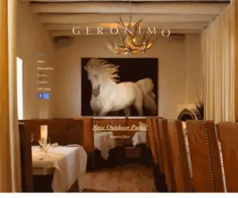 Geronimorestaurant.com(Geronimo) Screenshot