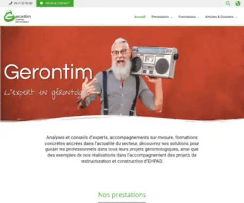 Gerontim.fr(Cabinet conseil expert en gérontologie et médicosocial) Screenshot