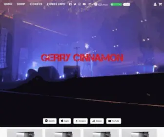 Gerrycinnamonmusic.com(Gerry Cinnamon) Screenshot