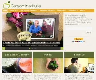 Gerson.org(The Gerson Institute) Screenshot