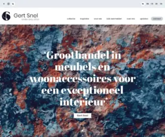 Gertsnel.com(Vind unieke meubels en woonaccessoires bij Gert Snel Interiors) Screenshot