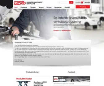 Gesab-Sweden.se(Garage Equipment Service AB) Screenshot