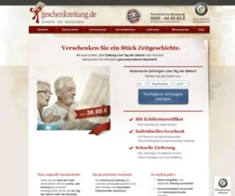 GeschenkZeitung.de(Zeitung vom Geburtstag) Screenshot