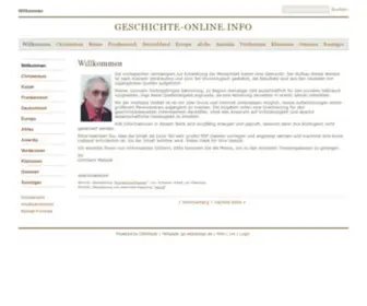 Geschichte-Online.info(Willkommen) Screenshot