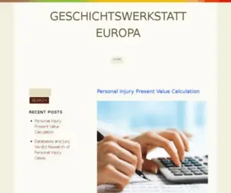 Geschichtswerkstatt-Europa.org(Present value) Screenshot