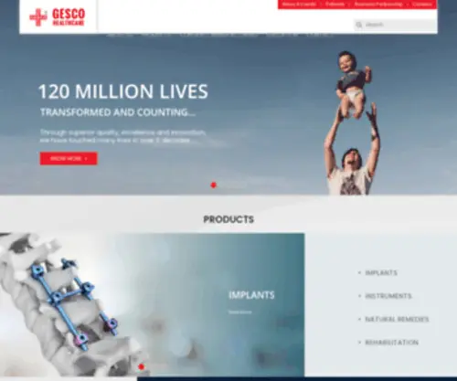 Gescoindia.com(GESCO Healthcare) Screenshot