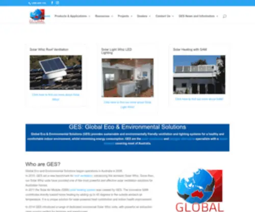 Ges.com.au(Solar Roof Ventilation) Screenshot