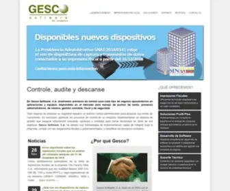 Gescosoftware.com(Gesco Software C.A) Screenshot