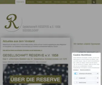 Gesellschaft-Reserve.de(Herzlich Willkommen bei der Gesellschaft RESERVE e.V) Screenshot