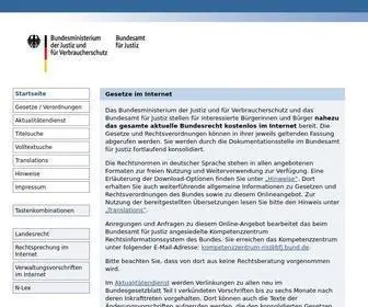 Gesetze-IM-Internet.de(Gesetze im Internet) Screenshot