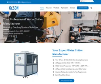 Gesonchiller.com(Water Chiller Cooling System Manufacturer for HVAC and Industrial Process) Screenshot