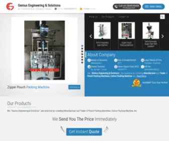 Gespackaging.com(Genius Engineering & Solutions) Screenshot