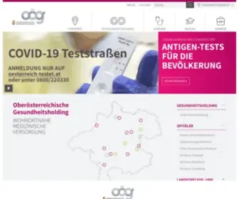 Gespag.at(Die Oberösterreichische Gesundheitsholding GmbH (OÖG)) Screenshot