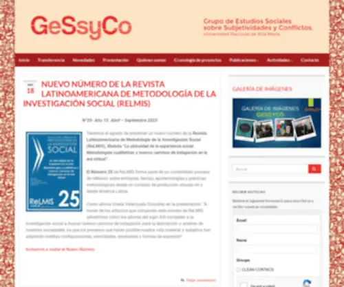 Gessyco.com.ar(Grupo de Estudios Sociales sobre Subjetividades y Conflictos) Screenshot