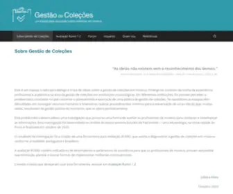 Gestaodecolecoes.com(Gestão de Coleções) Screenshot