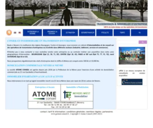 Gestion-Conseil.fr(Vente achat entreprise Bourgogne Centre Auvergne Ile de France domiciliation commerciale) Screenshot