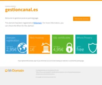 Gestioncanal.es(Registrado en DonDominio) Screenshot
