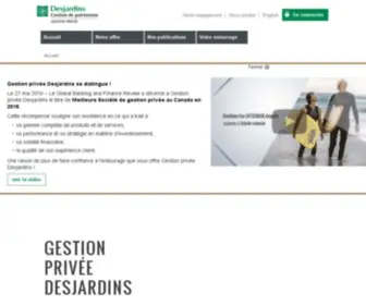 Gestionpriveedesjardins.com(Services gestion privée desjardins) Screenshot