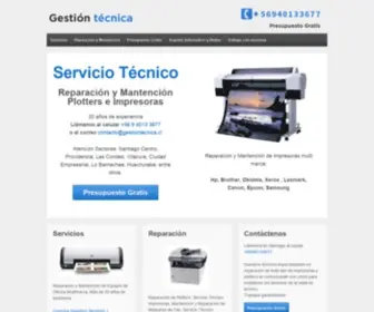 Gestiontecnica.cl(Reparación de impresoras en santiago servicio técnico a domicilio) Screenshot