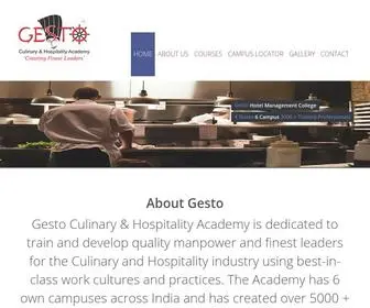 Gestoacademy.com(GESTO Hotel Management College) Screenshot