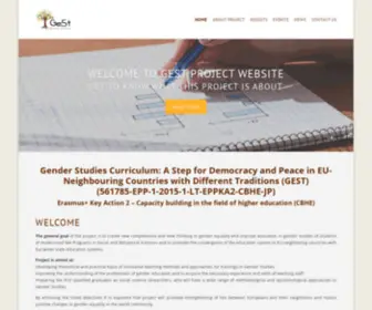 Gestproject.eu(The general goal of the project) Screenshot