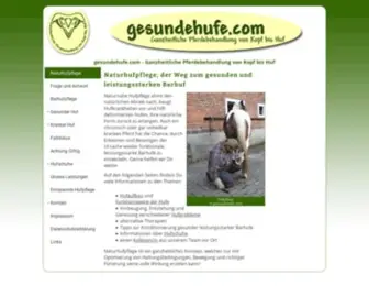 Gesundehufe.com(Der Weg zum gesunden und leistungsstarken Barhuf) Screenshot