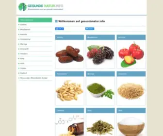 Gesundenatur.info(Hier finden Sie Wissenswertes rund um gesunde Lebensmittel (u.a. Datteln) Screenshot