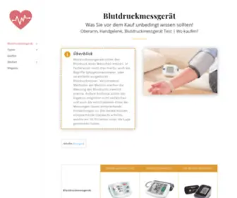 Gesunder-Blutdruck.com(Blutdruckmessgerät Test Oberarm Handgelenk) Screenshot