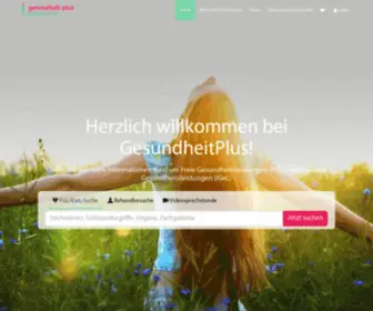 Gesundheit-Plus.org(Infoportal für medizinische Selbstzahlerleistungen) Screenshot