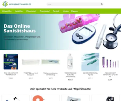 Gesundheits-Laden.de(Bestelle Reha Produkte und Pflegehilfsmittel online) Screenshot