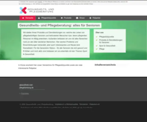 Gesundheits-UND-Pflegeberatung.de(Gesundheits- und Pflegeberatung: alles für Senioren) Screenshot