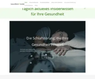 Gesundheitsinsider.de(Startseite) Screenshot