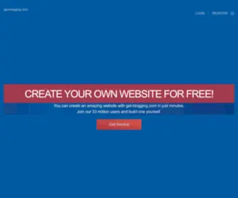 Get-Blogging.com(Free website builder) Screenshot