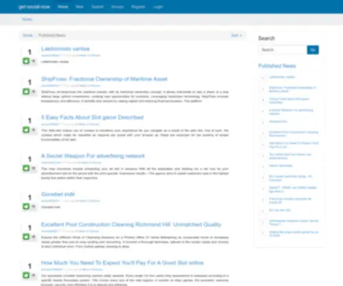 Get-Social-Now.com(Kliqqi is an open source content management system) Screenshot