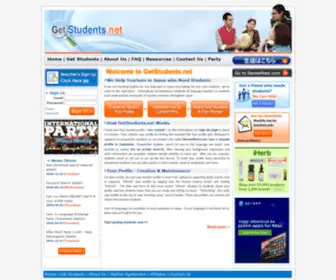Get-Students.net(English Teaching Jobs & Private Language Tutor Positions in Japan) Screenshot