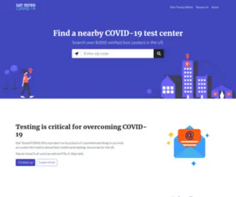 Get-Tested-Covid19.org(Search covid) Screenshot