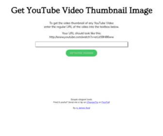 Get-Youtube-Thumbnail.com(A simple tool) Screenshot